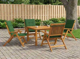 5-Piece Garden Dining Set Natural Solid Acacia Wood 3434601