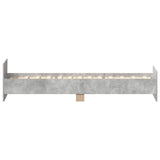 Bed Frame with Headboard Concrete Grey 80 x 200 cm 8009032