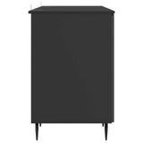 Desk with Shelf Black 142.5 x 50 x 75 cm Engineered Wood 3414586