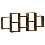 Wall Shelf Smoked Oak 159x18x65 cm Engineered Wood 853213
