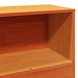 Bookcase Bed without Mattress Wax Brown 100x200 cm Solid Wood 3323904