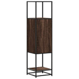 Highboard Brown Oak 35.5x35x139 cm Engineered Wood and Metal 849038