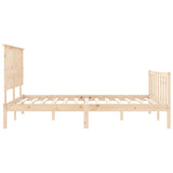 Bed Frame without Mattress King Size Solid Wood Pine 3193406