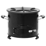 Camping Wood Stove Black 36x26x22.5 cm Metal 319439