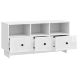 TV Cabinet High Gloss White 102 x 34.5 x 50 cm Engineered Wood 893989