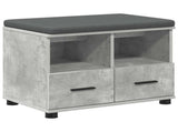Hall Bench with Cushion Concrete Grey 60 x 38 x 46 cm 891451