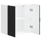 Kitchen Wall Cabinet Lucca Black Engineered Wood 853818