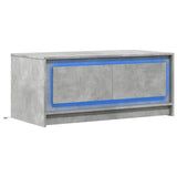 ZNTS Coffee Table with LED Lights Concrete Grey Engineered Wood 851987