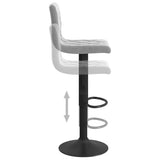 Bar Stools 2 pcs Light Grey Velvet 333731