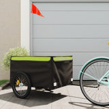 Bike Trailer Black and Green 45 kg Iron 94095