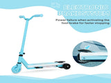 Electric Scooter for Kids Aged 4-7 Years, with Flashing LED Lights, Rear Auxiliary Wheels, Blue T3398P349466