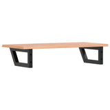Basin Shelf Wall Mounted Steel and Solid Wood Oak 3302567