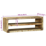 TV Cabinet with Shelf Brown 100 x 32 x 36 cm Solid Mango wood 4104545