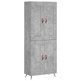 Highboard Concrete Grey 69,5x34x180 cm Engineered Wood 3199661