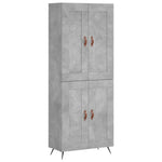 Highboard Concrete Grey 69.5x34x180 cm Engineered Wood 3199661