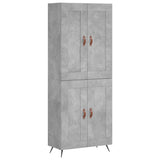 Highboard Concrete Grey 69.5x34x180 cm Engineered Wood 3199661