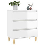 Sideboard High Gloss White 60x35x70 cm Engineered Wood 823042