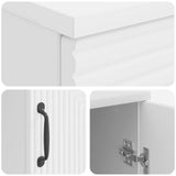 Desk High Gloss White 142.5 x 50 x 75 cm Engineered Wood 3414607