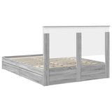 Storage Bed Grey Sonoma 140 x 200 cm Engineered Wood 3409557