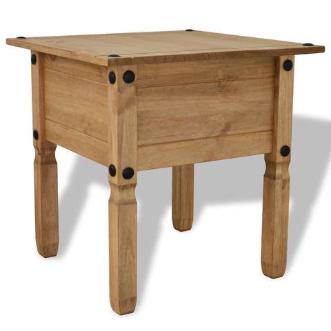 ZNTS Side Table Mexican Pine Corona Range 53.5x53.5x55 cm 243735