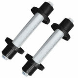 Wheelbarrow Wheels 2 pcs with Axles Solid PU 4.00-8 390 mm 142979
