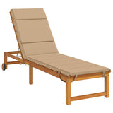 Sunlounger Cushion GEMERT 100% Polyester Sand 200 x 60 x 3 cm 948504