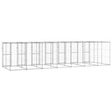 Outdoor Dog Kennel Galvanised Steel 16.94 m 3082287