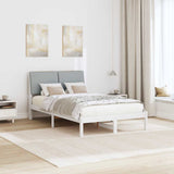 Bed frame White and light grey 120 x 200 cm Solid pine wood 878753