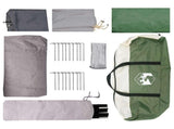 Tunnel Tent with Roof Green 8-Person Polyester and Steel 42028657