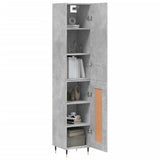Highboard Concrete Grey 34.5x34x180 cm Engineered Wood 3199093