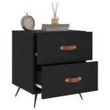Bedside Cabinets 2 pcs Black 40x35x47.5 cm Engineered Wood 827247