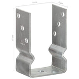 Fence Anchors 12 pcs Silver 9x6x15 cm Galvanised Steel 145334