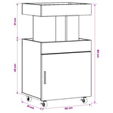 Bar Cart Oak Wood 50 x 41 x 89 cm Engineered Wood 8015680
