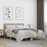 Bed Frame without Mattress Sonoma Oak 140x200 cm 3280103