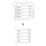 Sideboard White 68x39x73.5 cm Cold-rolled Steel 851291