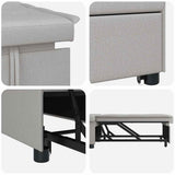 Sofa Bed Grey 194 x 50 x 82 cm Plywood 42008591
