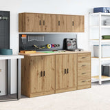Garage Wall Cabinets 2 pcs Artisan Oak Engineered Wood 860642