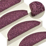 Stair Mats 30 pcs 65x21x4 cm Dark Purple Half Round Large 3365824