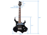 Flame Electric Guitar HSH Pickup Shaped Electric Guitar Pack Strap Picks Shake Cable Wrench Tool 32867215