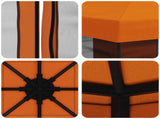 Garden Gazebo with Sidewalls 3 x 3 m Orange Polyester and Steel 900369
