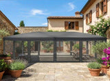 10'x20' Pop Up Canopy Tent, 210D Oxford Folding Gazebo with 6 Full Mesh Sidewalls & 6 Zipper Doors, 43107457