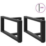 ZNTS Coffee Table Legs T-Shaped 2 pcs Black 70x25x cm Steel 4013016