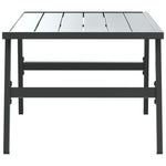 ZNTS Garden Coffee Table Black 90x45x35 cm Powder-coated Steel 4008106