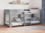 Bunk Bed for Kids Concrete Grey 75 x 190 cm Engineered Wood 3410542