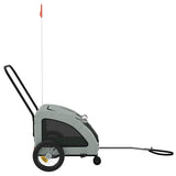 Pet Bike Trailer Grey Oxford Fabric and Iron 93972