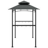 BBQ Gazebo with Side Shelves Anthracite 240x150x243 cm Steel 360140