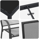 Garden Dining Set 5 pcs Anthracite Powder-Coated Steel 3379283