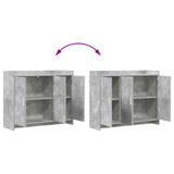 Sideboard Concrete Grey 98.5 x 33 x 80 cm Engineered Wood 8011126