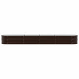 Garden Raised Bed Brown 400 x 80 x 44 cm Steel 42008137