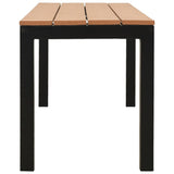 Garden Bench Brown and Black Steel Medium Durable 317142